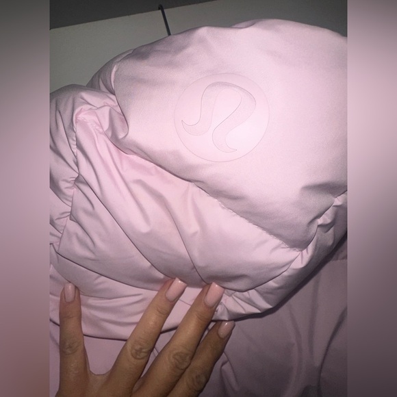 Lululemon Wunder Puff Cropped Jacket. Pink Peony/Pale Icy Pink. Sz 14 - Picture 7 of 10